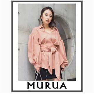 ムルーア(MURUA)のMURUA ウエストマークデコルテシャツ(シャツ/ブラウス(長袖/七分))