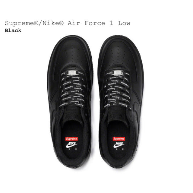 Supreme(シュプリーム)の26.5cm / Supreme Nike Air Force 1 Low 黒 メンズの靴/シューズ(スニーカー)の商品写真