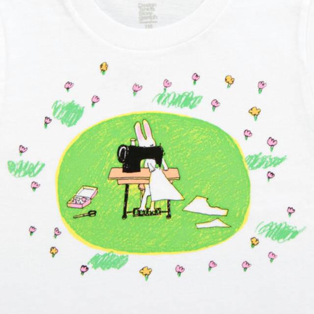 Design Tshirts Store graniph(グラニフ)の【新品・未使用】グラニフ わたしのワンピース キッズ/ベビー/マタニティのキッズ服女の子用(90cm~)(Tシャツ/カットソー)の商品写真