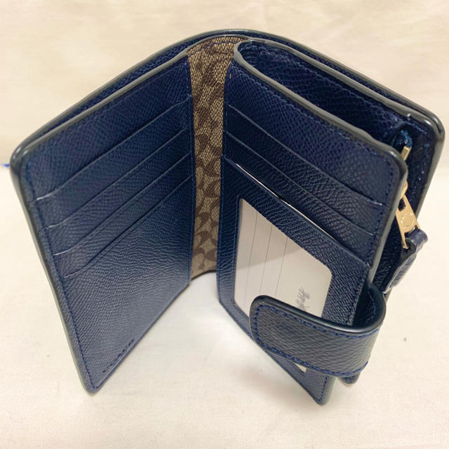 COACH(コーチ)のCOACH 財布  クロスグレイン ミディアム コーナー ジップ二つ折り財布 レディースのファッション小物(財布)の商品写真