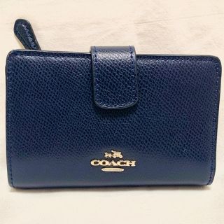 コーチ(COACH)のCOACH 財布  クロスグレイン ミディアム コーナー ジップ二つ折り財布(財布)