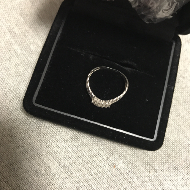 Pt900 ダイヤ0.14ct リング 8号-