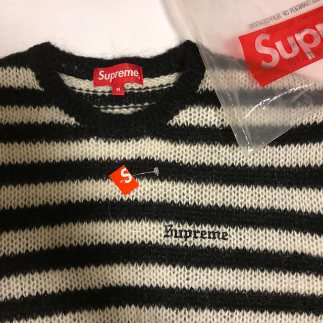 supreme stripe mohair sweater M モヘア