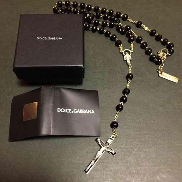 未使用タグ付き DOLCE\u0026GABBANA ロザリオ ゴールド×ブラック