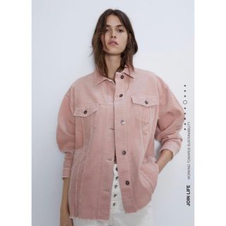 ザラ(ZARA)の値下げZARAコーデュロイジャケットピンク(その他)