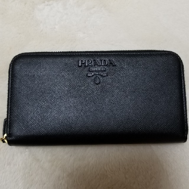 最愛 PRADA - ブラック 【お値下げ】PRADA サフィアーノレザー長財布