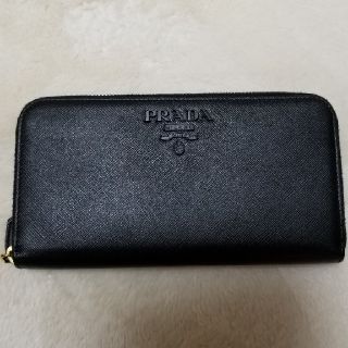 プラダ(PRADA)の【お値下げ】PRADA　サフィアーノレザー長財布 ブラック(財布)