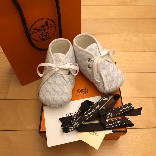 HERMES - 【新品未使用】入手困難 エルメス  ベビーシューズ  水色