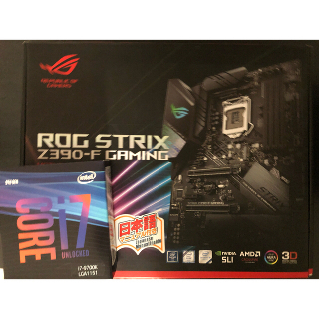 お気に入り ASUS ゲーミング セット z390-f 9700k - PCパーツ