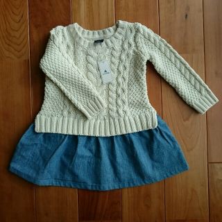 ベビーギャップ(babyGAP)の新作♥ケーブルニットドッキングワンピース(ワンピース)