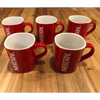 ネスレ(Nestle)のNescafé 赤マグカップ　5個セット(グラス/カップ)