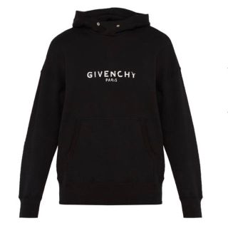 ジバンシィ(GIVENCHY)の新品未使用 GIVENCHY スウェット パーカー　ブラック　ロゴプリント(パーカー)