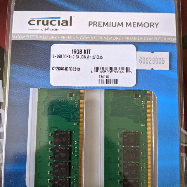 Crucial DDR4-2133 16GB (8GB×2)