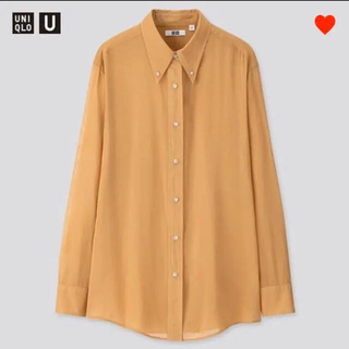 ユニクロ(UNIQLO)のボタンダウンシャツ XXL オレンジ(シャツ/ブラウス(長袖/七分))