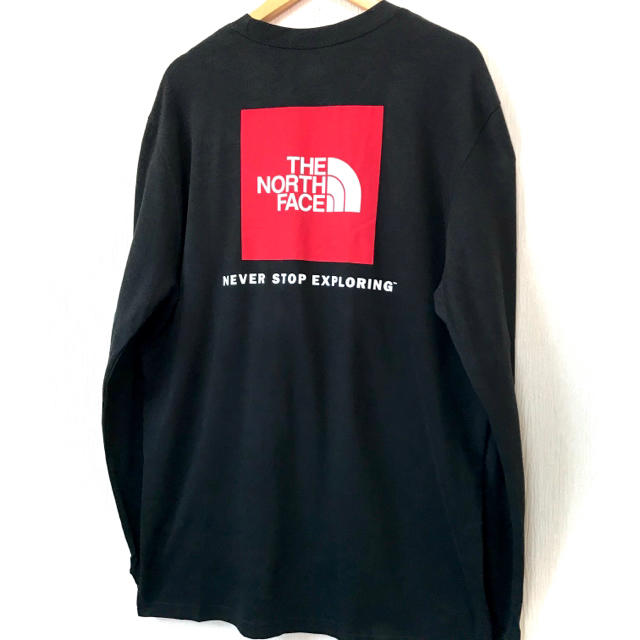 THE NORTH FACE(ザノースフェイス)のビッグサイズ♪ 3XL相当 新品 ノースフェイス BOXロゴ ロンT 黒 メンズのトップス(Tシャツ/カットソー(七分/長袖))の商品写真