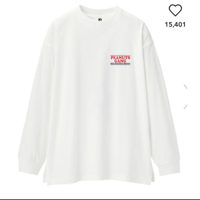 GU(ジーユー)のスヌーピー　ロンT PEANUTS レディースのトップス(Tシャツ(長袖/七分))の商品写真