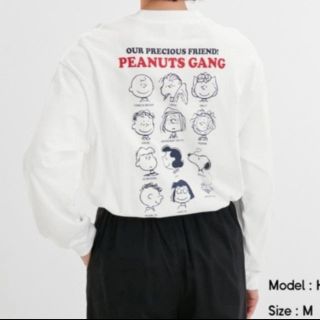 ジーユー(GU)のスヌーピー　ロンT PEANUTS(Tシャツ(長袖/七分))