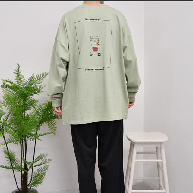 HARE(ハレ)のkutir カフェプリント ロングT メンズのトップス(Tシャツ/カットソー(七分/長袖))の商品写真