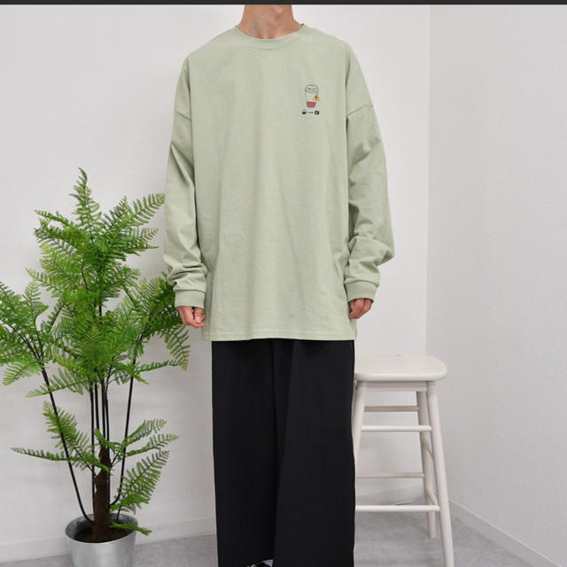 HARE(ハレ)のkutir カフェプリント ロングT メンズのトップス(Tシャツ/カットソー(七分/長袖))の商品写真