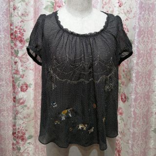 フランシュリッペ(franche lippee)の★フランシュリッペ★サーカス　おかたづけ　刺繍シフォンブラウス★(シャツ/ブラウス(半袖/袖なし))