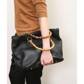 ドゥーズィエムクラス(DEUXIEME CLASSE)のドゥーズィエムクラス CAROL J BAMBOO BAG ブラック(トートバッグ)