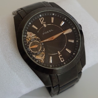 フォッシル(FOSSIL)のFOSSIL 腕時計 メンズ 機械式 黒 新生活(腕時計(アナログ))