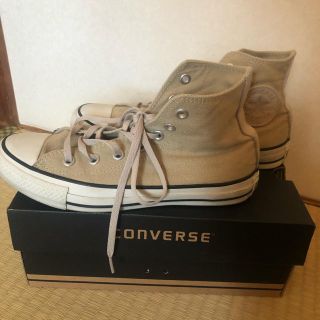 コンバース(CONVERSE)のコンバース　ハイカットスニーカー　ベージュ(箱あり)(スニーカー)