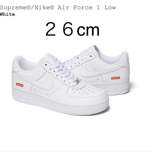 Supreme - nike × supreme air force 1　26cm　white