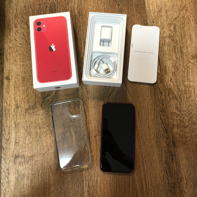 iPhone11 64GB SIMフリー RED Applecare +保証あり