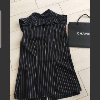 シャネル(CHANEL)のCHANELノースリーブブラウス(シャツ/ブラウス(半袖/袖なし))