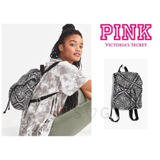 ヴィクトリアズシークレット(Victoria's Secret)の新品＊ヴィクトリアシークレットPINK＊ミニバックパック＊ブラックペイズリー(リュック/バックパック)