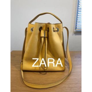 ザラ(ZARA)のZARA 2way イエロー　巾着ショルダーバック(ショルダーバッグ)