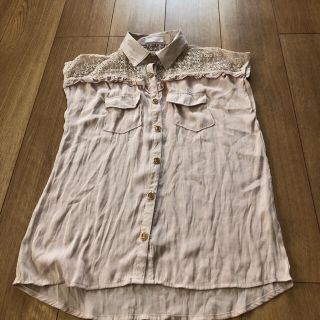 リズリサ(LIZ LISA)の美品　リズリサ　ノースリーブブラウス　size.0(シャツ/ブラウス(半袖/袖なし))