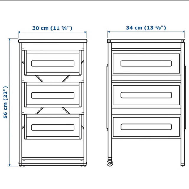 IKEA(イケア)のIKEA イケア LENNART 引き出しユニット ホワイト インテリア/住まい/日用品の収納家具(棚/ラック/タンス)の商品写真