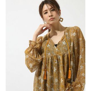 アズールバイマウジー(AZUL by moussy)の楊柳シフォンブラウス(シャツ/ブラウス(長袖/七分))