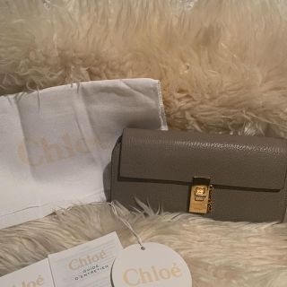 クロエ(Chloe)のChloeグレージュ牛革長財布(財布)