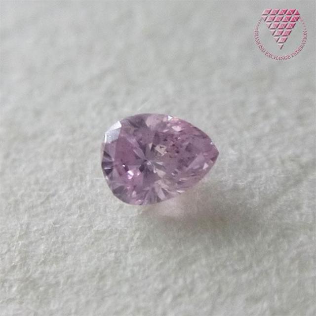 0.061 ct F. Pur. Pink SI2 天然 ピンク ダイヤ レディースのアクセサリー(リング(指輪))の商品写真