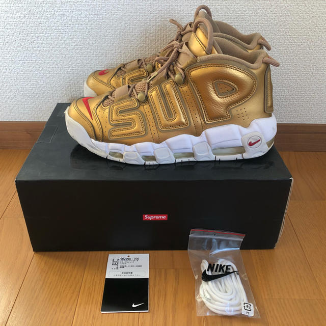 NIKE×supreme モアアップテンポ　27cm 9 モアテン　正規品靴/シューズ