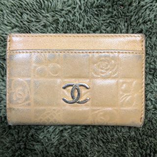 シャネル(CHANEL)の難有り ⚠️ シャネル カードケース CHANEL アイコン ベージュ(名刺入れ/定期入れ)