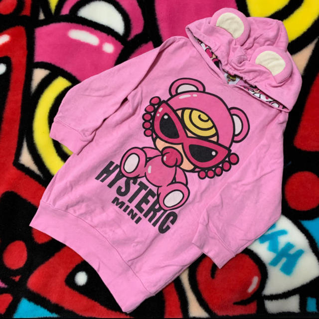 HYSTERIC MINI(ヒステリックミニ)の🐻パーカーワンピ キッズ/ベビー/マタニティのキッズ服女の子用(90cm~)(ワンピース)の商品写真