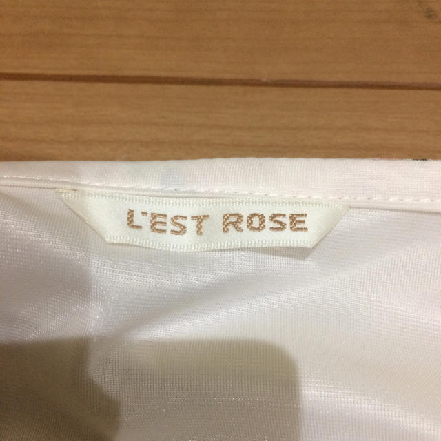 L'EST ROSE(レストローズ)の膝丈スカート L'EST ROSE ピンク 花柄 リボン付き レディースのスカート(ひざ丈スカート)の商品写真