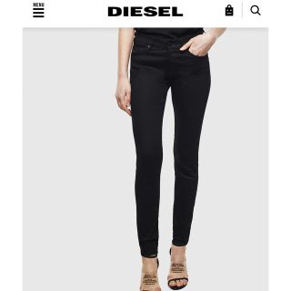 ディーゼル(DIESEL)のDIESEL SLANDY  黒スキニー　24inch(デニム/ジーンズ)