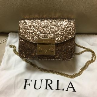 フルラ(Furla)のFURLA メトロポリス  カラー ゴールドラメ(ショルダーバッグ)