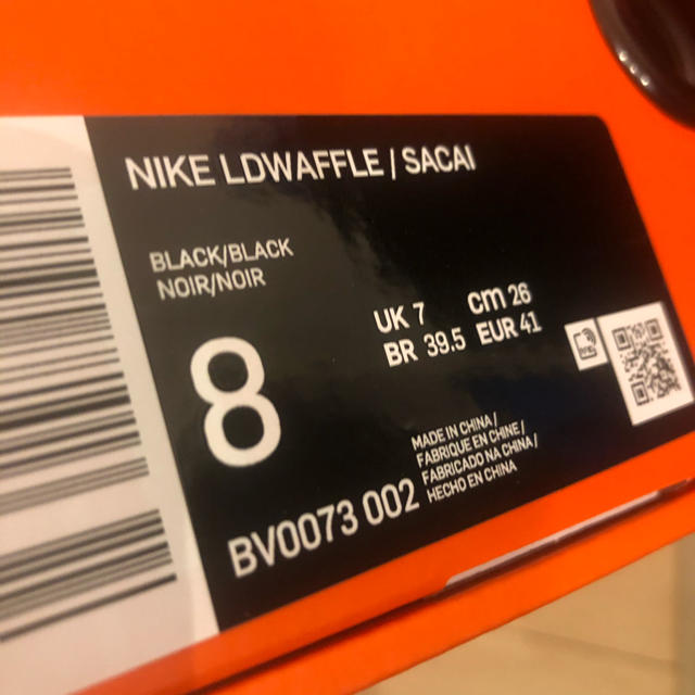 sacai(サカイ)のNIKE sacai LDV waffle black 26.0cm メンズの靴/シューズ(スニーカー)の商品写真