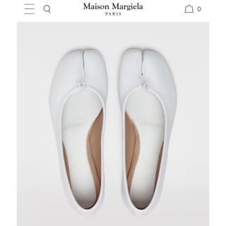 マルタンマルジェラ(Maison Martin Margiela)のMaison Margiela ホワイト　足袋シューズ(バレエシューズ)