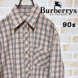 バーバリー(BURBERRY)の2枚セット バーバリーズ　90s　ノバチェックシャツ　前立て切り替えデザイン(シャツ/ブラウス(長袖/七分))