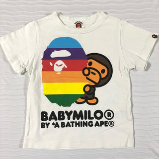 アベイシングエイプ(A BATHING APE)のBAPE KIDS 90cm Tシャツ 半袖 milo 猿顔 キッズ エイプ(Tシャツ/カットソー)