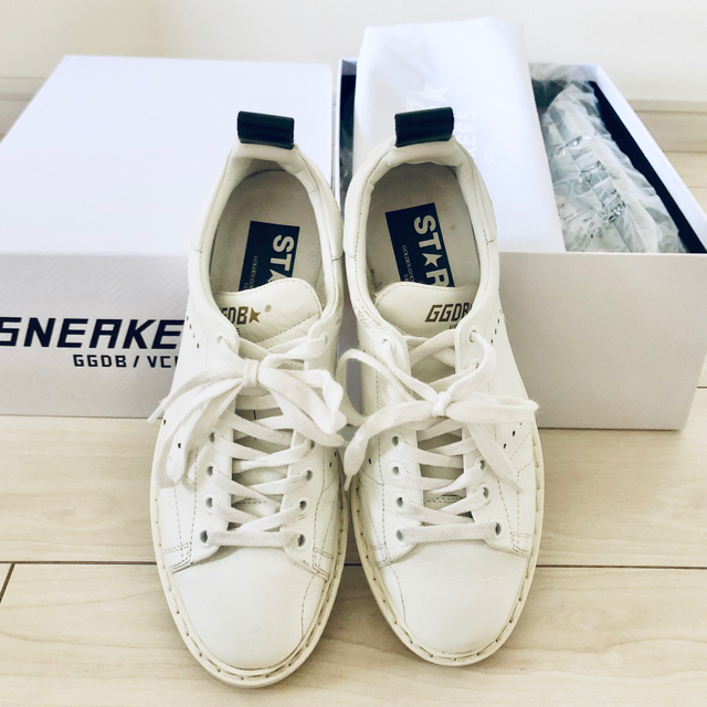 GOLDEN GOOSE STARTER ホワイト×ブラック 36 - スニーカー