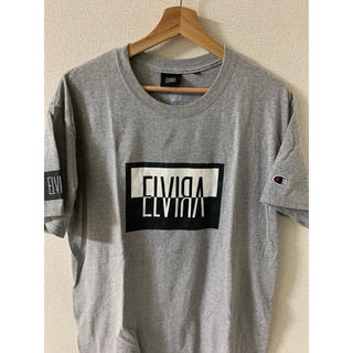 エルヴィア(ELVIA)のELVIRA champion エルビラ　Tシャツ　グレー　Mサイズ(Tシャツ/カットソー(半袖/袖なし))