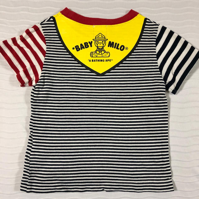 A BATHING APE(アベイシングエイプ)のBAPE KIDS 100cm 半袖Tシャツ milo ボーダー キッズ エイプ キッズ/ベビー/マタニティのキッズ服男の子用(90cm~)(Tシャツ/カットソー)の商品写真